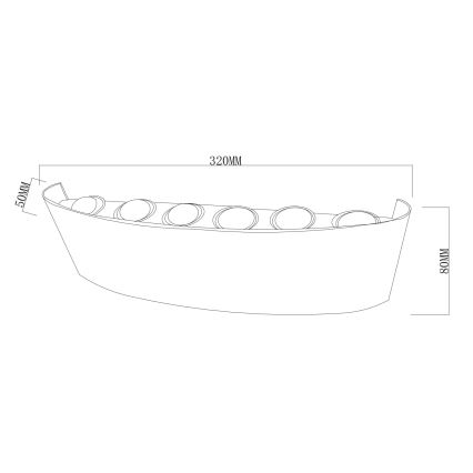 Top Light - LED buitenwandlamp RAY LED/10W/230V 3000/4000/6500K IP54 wit