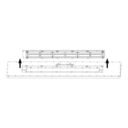 Top Light - LED Dimbaar bevestigd lichtpaneel REVIT LED/70W/230V 3000-6500K 120x30 cm zwart + afstandsbediening