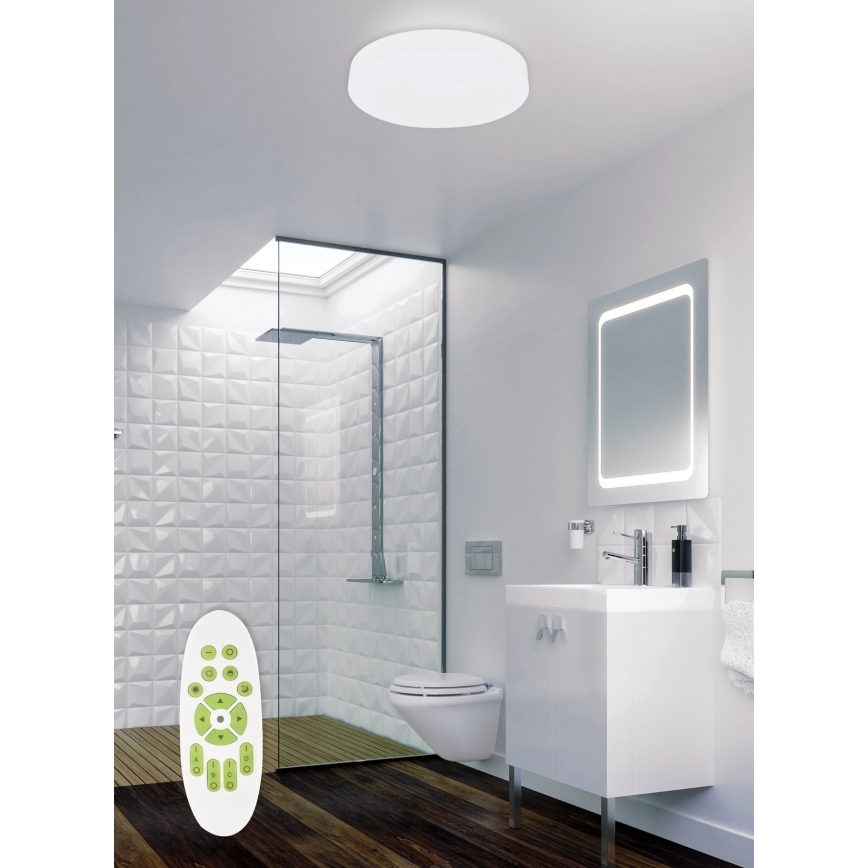 Top Light - LED Dimbare badkamer plafondverlichting TWISTER LED/51W/230V IP44 + afstandsbediening