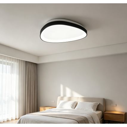 Top Light - Dimbare LED-plafondlamp ECLIPSE LED/55W/230V 3000-6500K ø 60 cm zwart + afstandsbediening