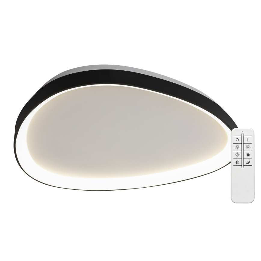 Top Light - Dimbare LED-plafondlamp ECLIPSE LED/55W/230V 3000-6500K ø 60 cm zwart + afstandsbediening