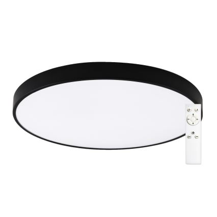 Top Light - Dimbare LED-plafondlamp voor de badkamer PETAL LED/60W/230V 3000-6500K IP44 Ø 59 cm zwart + afstandsbediening