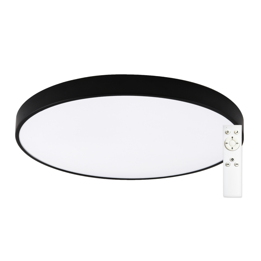 Top Light - Dimbare LED-plafondlamp voor de badkamer PETAL LED/60W/230V 3000-6500K IP44 Ø 59 cm zwart + afstandsbediening