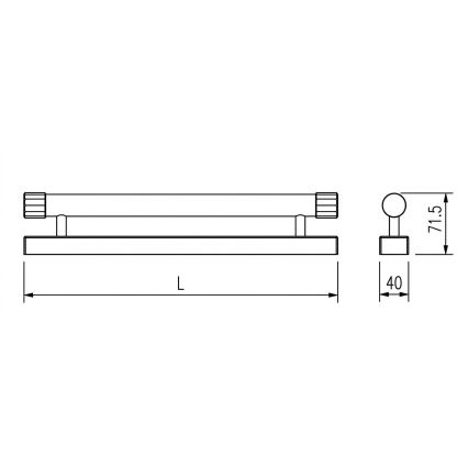 Top Light - Éclairage LED pour miroir de salle de bains TURIA LED/12W/230V 3000/4000/6500K IP44 60 cm chrome brillant