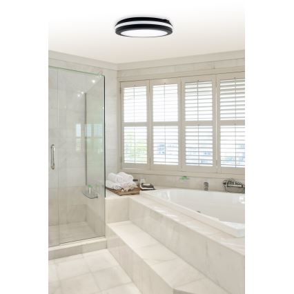 Top Light - Plafonnier LED pour salle de bains COMET LED/40W/230V 3000/4000/6500K IP54 noir Ø 40 cm