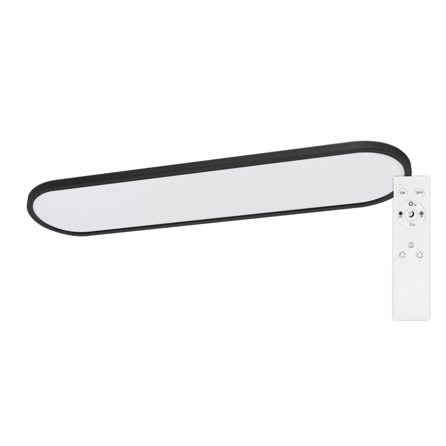 Top Light - LED Dimbare opbouw-/hanglamp OVAL LED/36W/230V 3000-6500K zwart + afstandsbediening