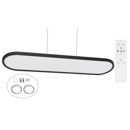 Top Light - LED Dimbare opbouw-/hanglamp OVAL LED/36W/230V 3000-6500K zwart + afstandsbediening
