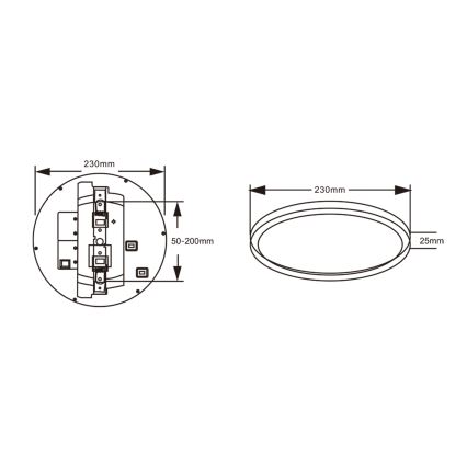 Top Light - Plafonnier LED avec détecteur de mouvement REVIT LED/9/12/18W/230V 3000/4000/6500K Ø 23 cm blanc