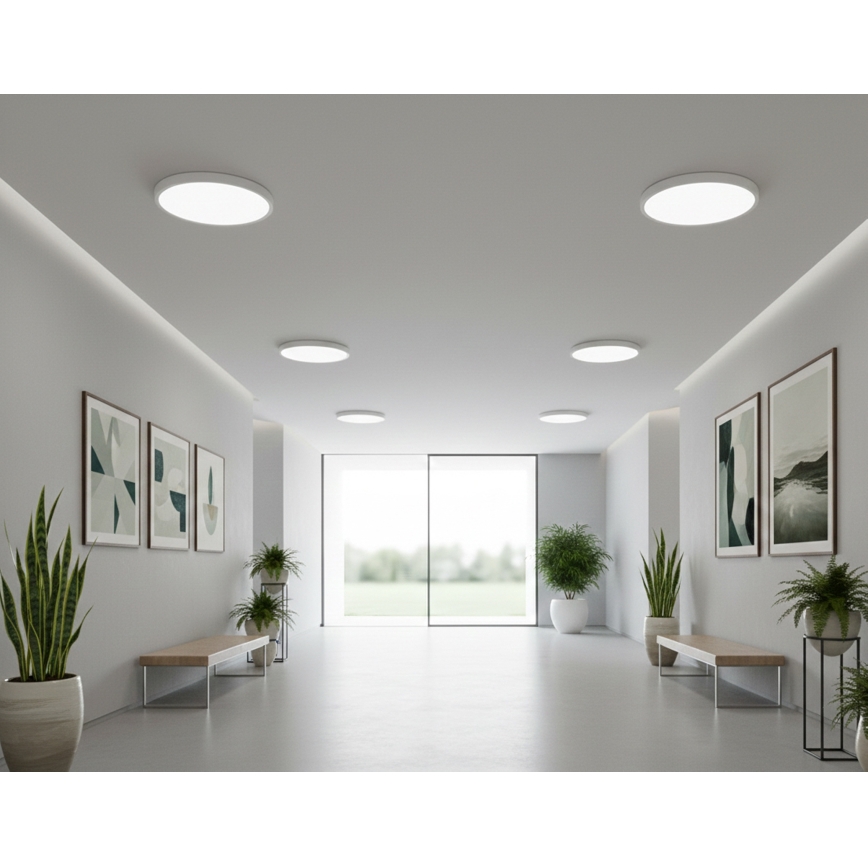 Top Light - Plafonnier LED avec capteur de mouvement REVIT LED/12/18/24W/230V 3000/4000/6500K Ø 30 cm blanc