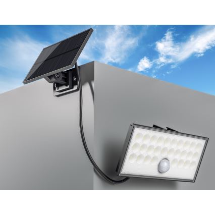 Top Light - LED Solar wand Schijnwerper met sensor HELEON VARIO LED/8W/3,7V IP65 4000K 2200 mAh + afstandsbediening
