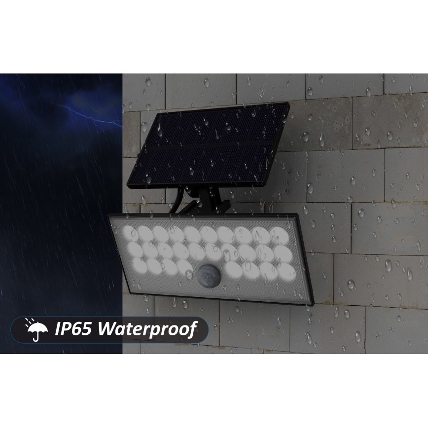 Top Light - LED Solar wand Schijnwerper met sensor HELEON VARIO LED/8W/3,7V IP65 4000K 2200 mAh + afstandsbediening