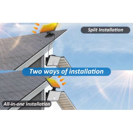 Top Light - LED Solar wand Schijnwerper met sensor HELEON VARIO LED/8W/3,7V IP65 4000K 2200 mAh + afstandsbediening