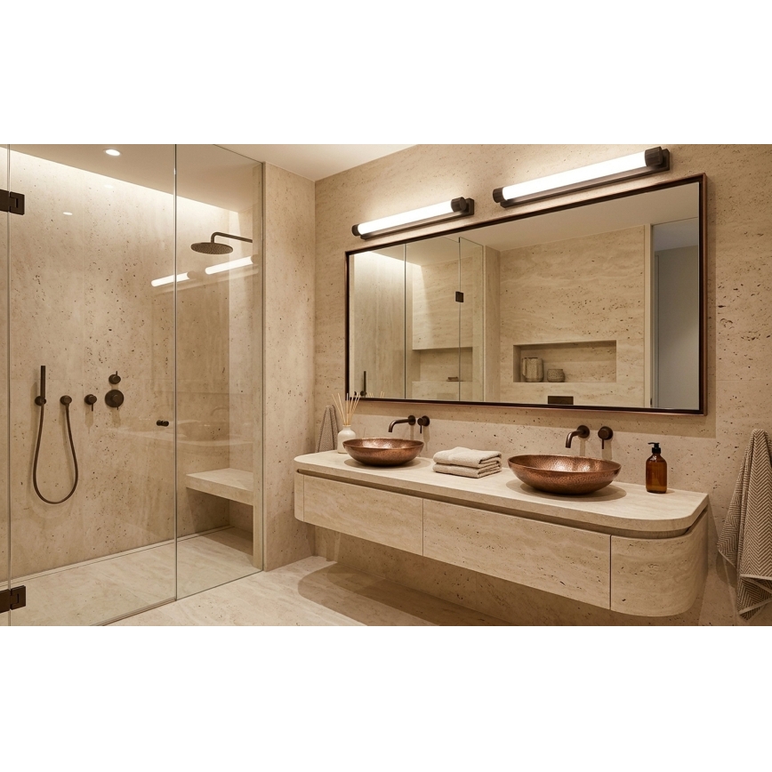 Top Light - LED-verlichting voor badkamerspiegel TURIA LED/12W/230V 3000/4000/6500K IP44 60 cm zwart