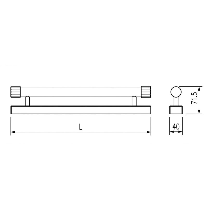 Top Light - LED-verlichting voor badkamerspiegel TURIA LED/12W/230V 3000/4000/6500K IP44 60 cm zwart