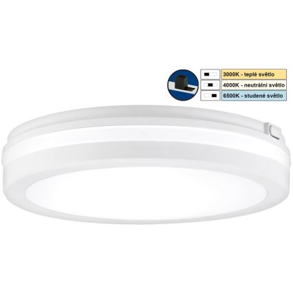 Top Light - Luminaire LED salle de bain COMET LED/15W/230V 3000/4000/6500K IP54 d. 20 cm blanc