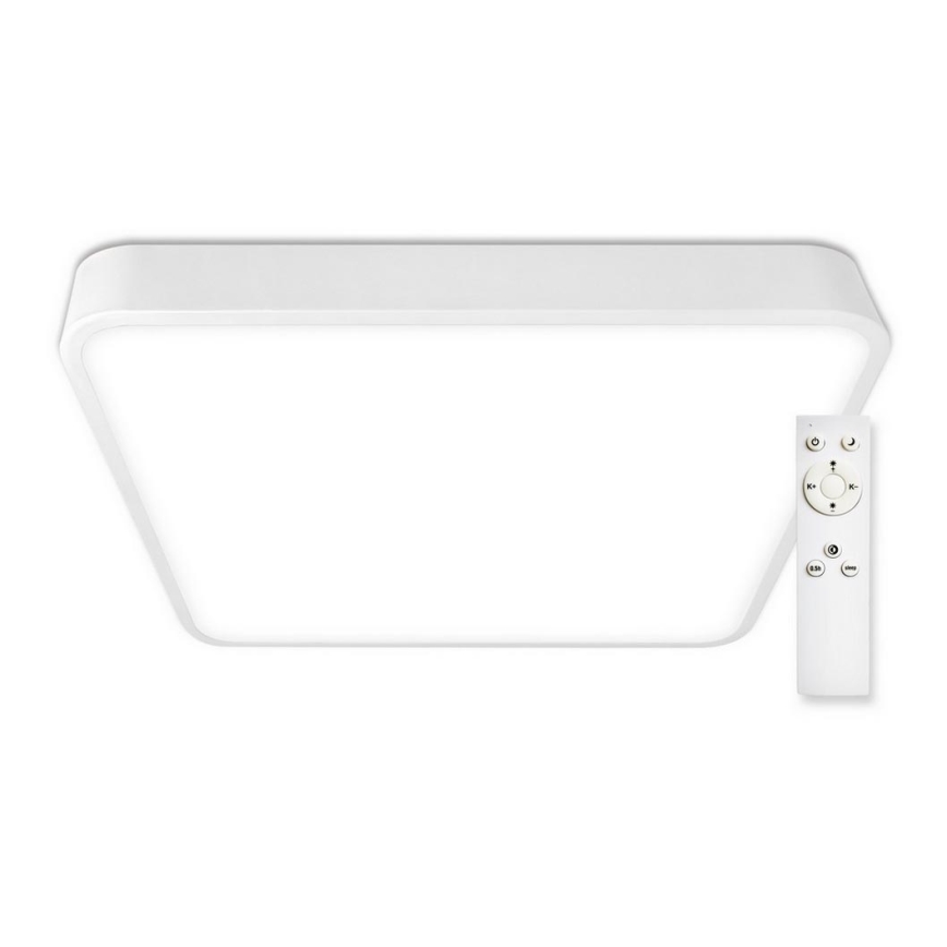 Top Light - Plafonnier à intensité variable LED METAL LED/60W/230V carré blanc + télécommande