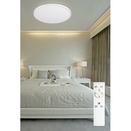 Top Light - Plafonnier à intensité variable LED REVIT LED/70W/230V 3000-6500K d. 75 cm blanc + télécommande