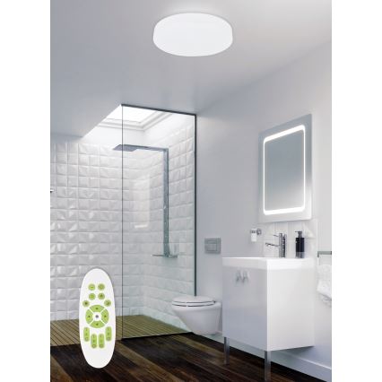 Top Light - Plafonnier à intensité variable LED salle de bain TWISTER LED/51W/230V IP44 + télécommande