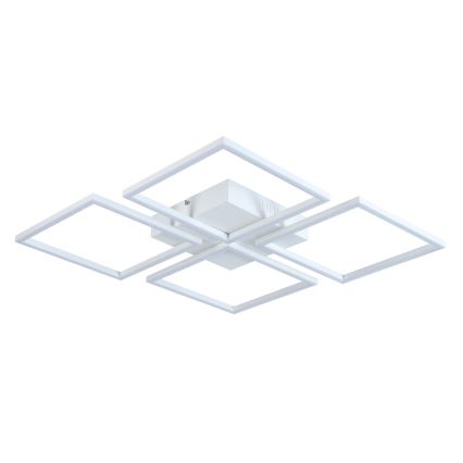 Top Light - Plafonnier LED à intensité variable RIVIERA 4xLED/16,25W/230V carré blanc + télécommande