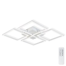 Top Light - Plafonnier LED à intensité variable RIVIERA 4xLED/16,25W/230V carré blanc + télécommande