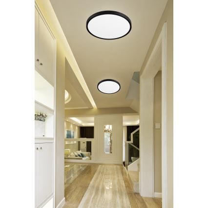 Top Light - Plafonnier LED REVIT LED/24W/230V 3000/4000/6500K d. 30 cm noir