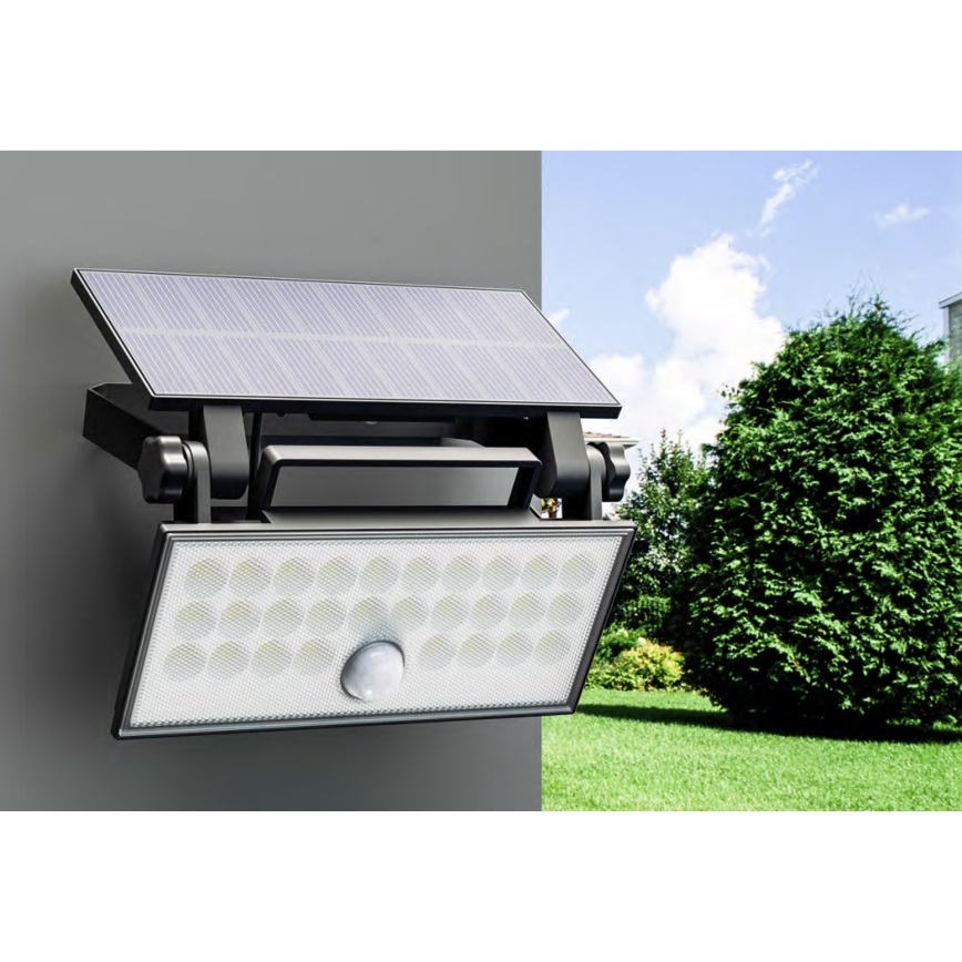 Le luminaire - Projecteur mural solaire avec détecteur HELEON PRO LED/8W/3,7V IP65 4000K 2600 mAh