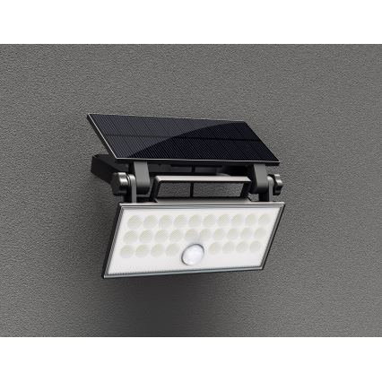 Le luminaire - Projecteur mural solaire avec détecteur HELEON PRO LED/8W/3,7V IP65 4000K 2600 mAh