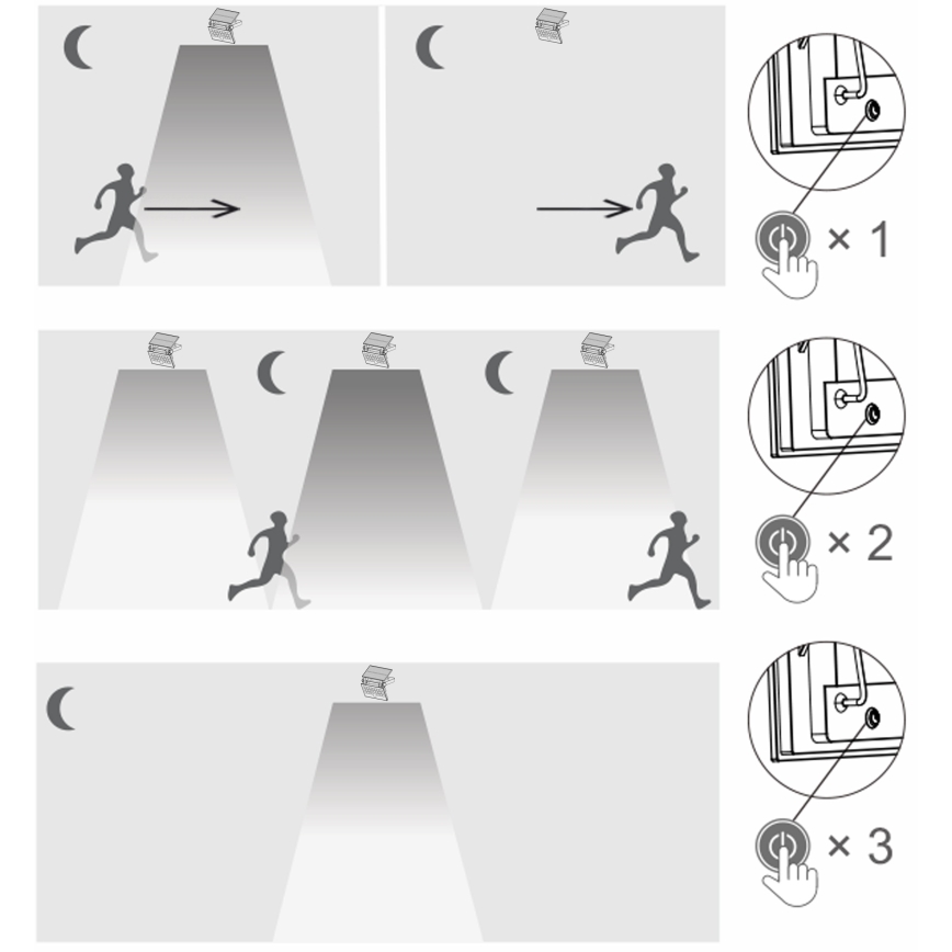 Le luminaire - Projecteur mural solaire avec détecteur HELEON PRO LED/8W/3,7V IP65 4000K 2600 mAh