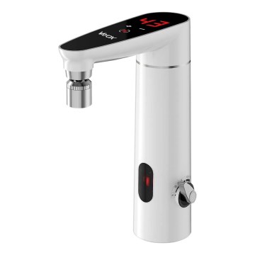 Touchdoorstroomverwarmer met sensor en LED-display 3000W/230V IPX4 wit