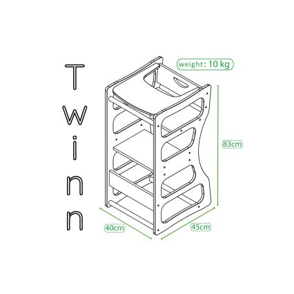 Tour d'apprentissage TWINN 83x45 cm marron