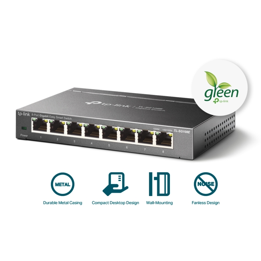 TP-Link - 8-poorts Gigabit Easy Smart-switch