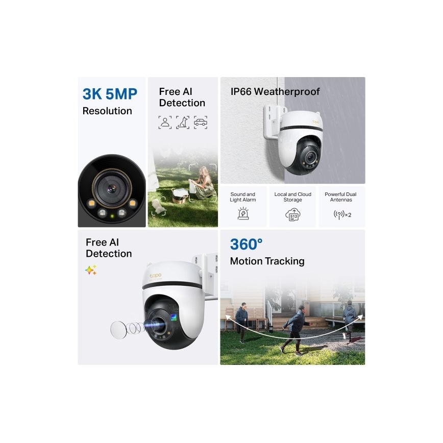 TP-Link - Buitencamera IP66 Wi-Fi