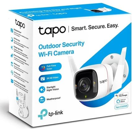 TP-Link - Caméra extérieure intelligente IP66 Wi-Fi compatible avec Tuya