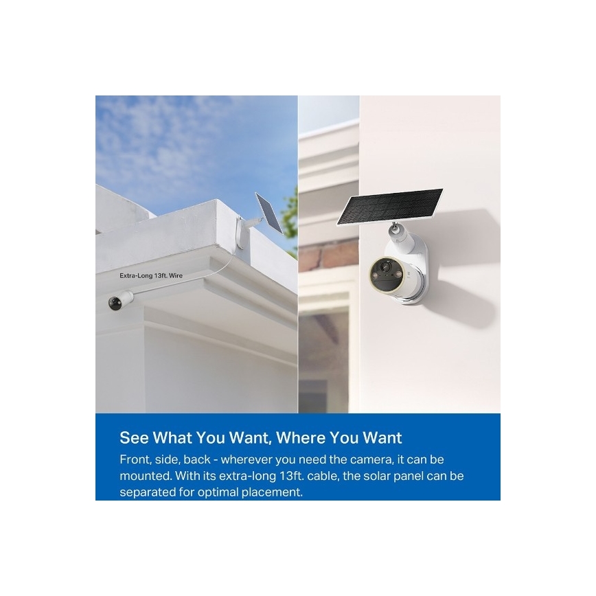 TP-Link - Caméra solaire d'extérieur IP66 Wi-Fi