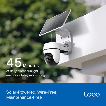 TP-Link - Caméra solaire intelligente 5V IP65 Wi‑Fi