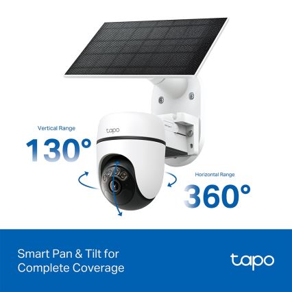 TP-Link - Caméra solaire intelligente 5V IP65 Wi‑Fi