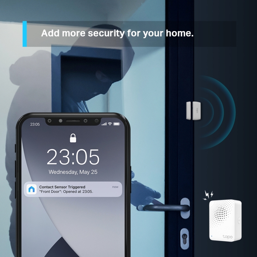 TP-Link - Capteur d'ouverture intelligent Wi-Fi 1xCR2032