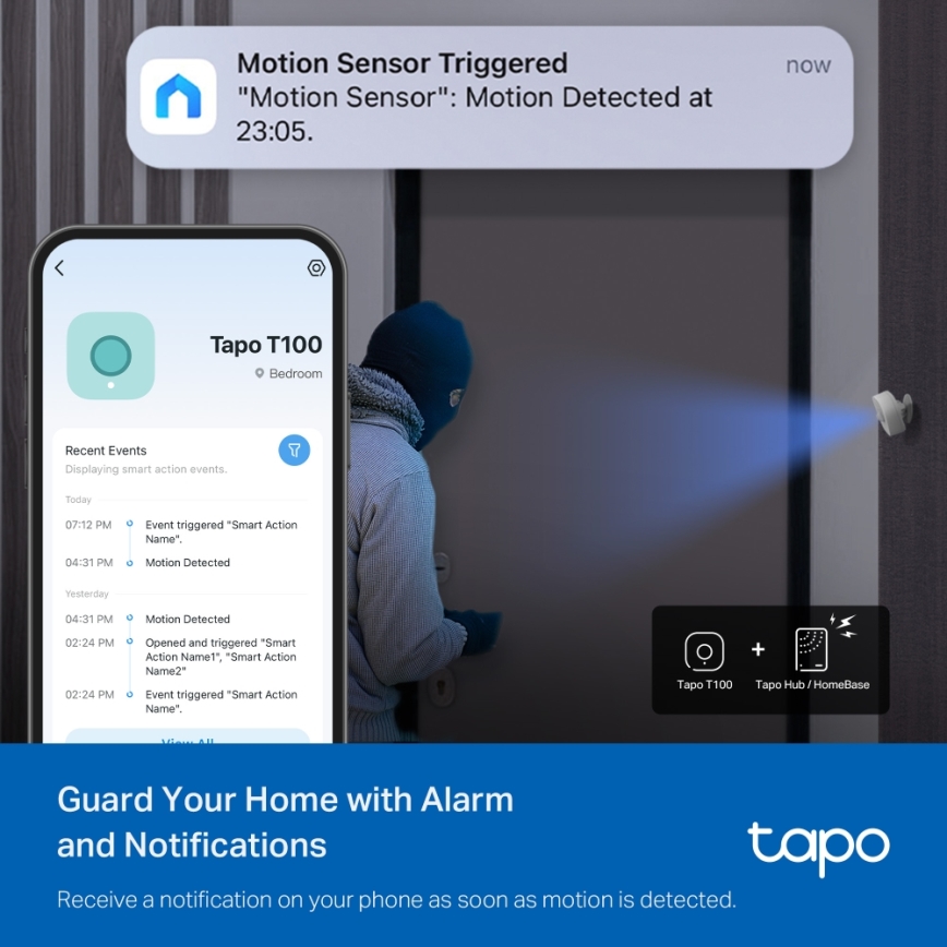 TP-Link - Détecteur de mouvement intelligent 1xCR2450 Wi-Fi
