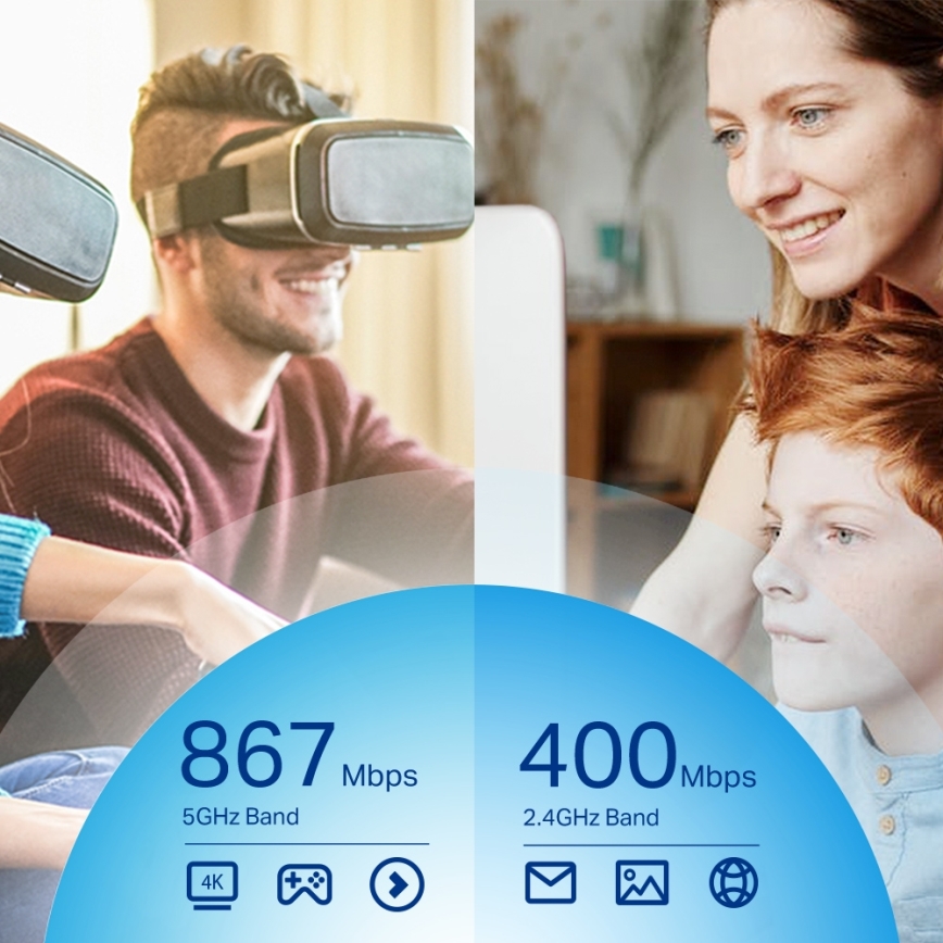 TP-Link - Draadloze USB-adapter met twee antennes en hoge versterking