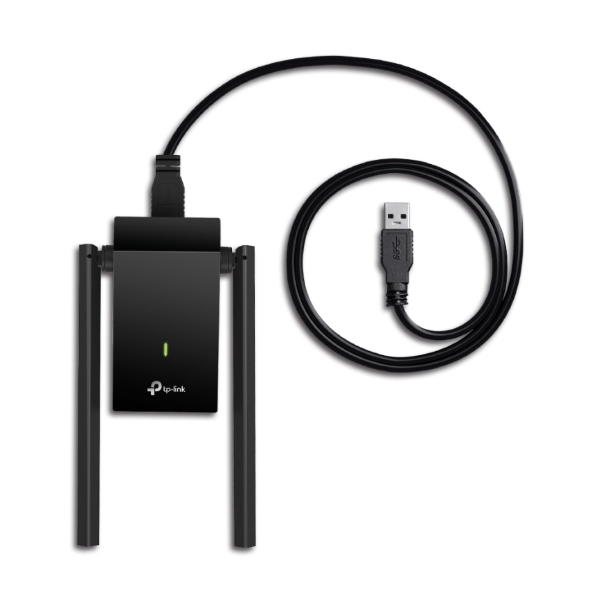 TP-Link - Draadloze USB-netwerkadapter met antennes en hoge versterking Archer T4U Plus Wi‑Fi