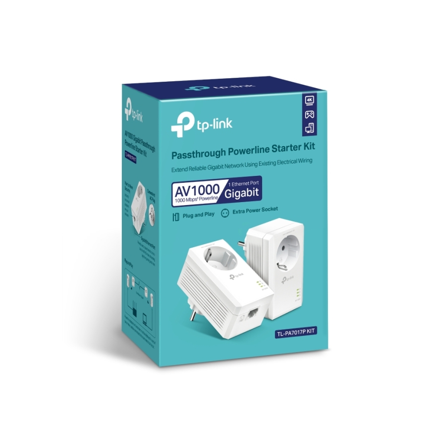 TP-Link - Gigabit Powerline-startpakket met doorgangsstopcontact