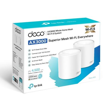 TP-Link - Pack de 2 systèmes Wi-Fi 6 maillés Deco X50 pour toute la maison