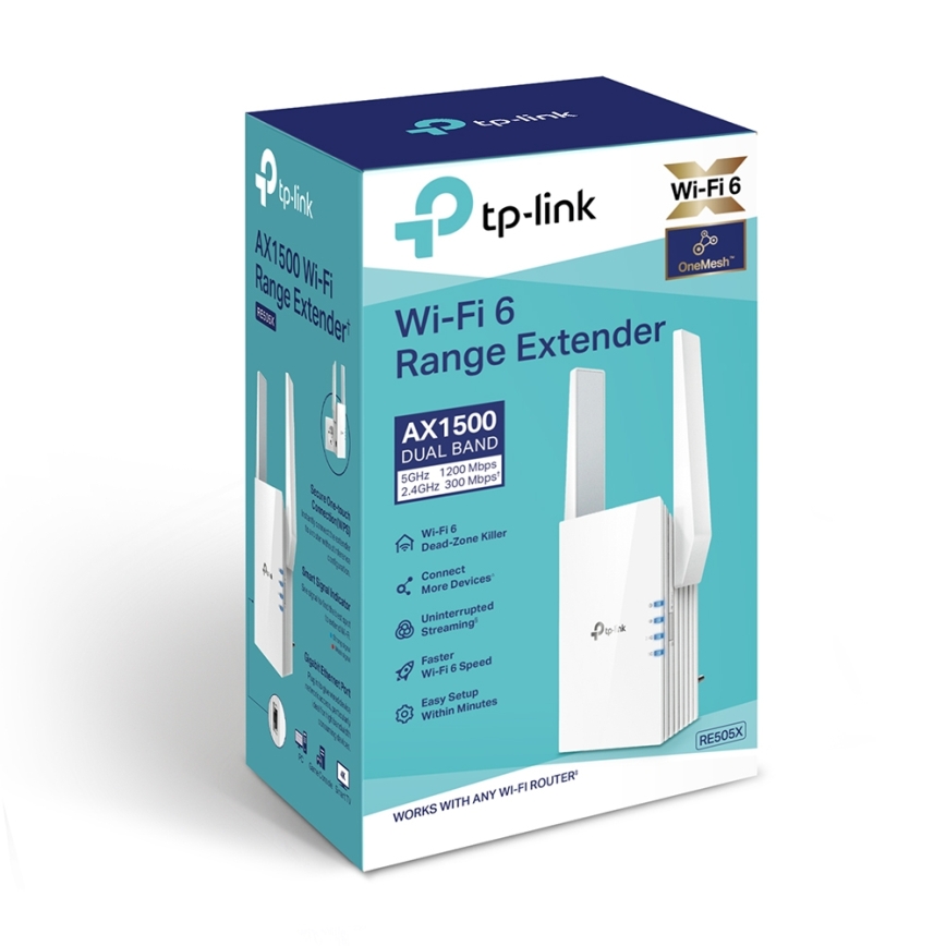 TP-Link - Répéteur Wi-Fi 6 double bande RE505X