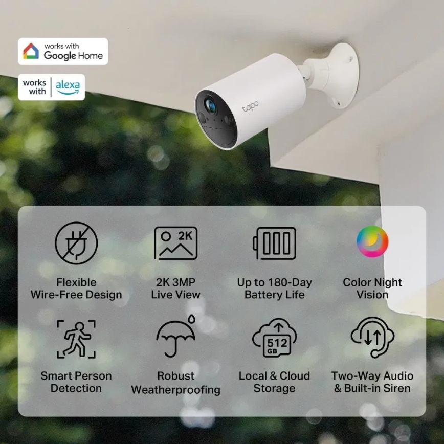 TP-Link - Slimme buitencamera met sensor, IP65 en Wi‑Fi