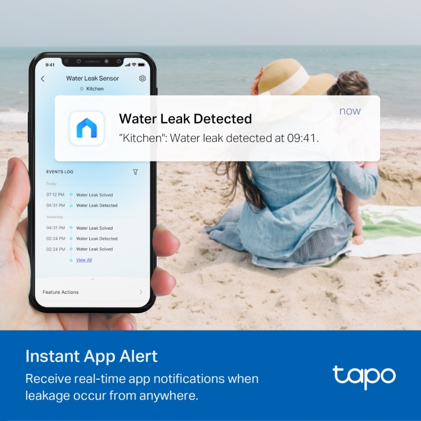 TP-Link - Slimme waterlekkagedetector 2x AAA