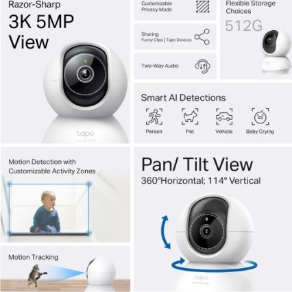 TP-Link - Slimme Wi-FI-camera Tuya