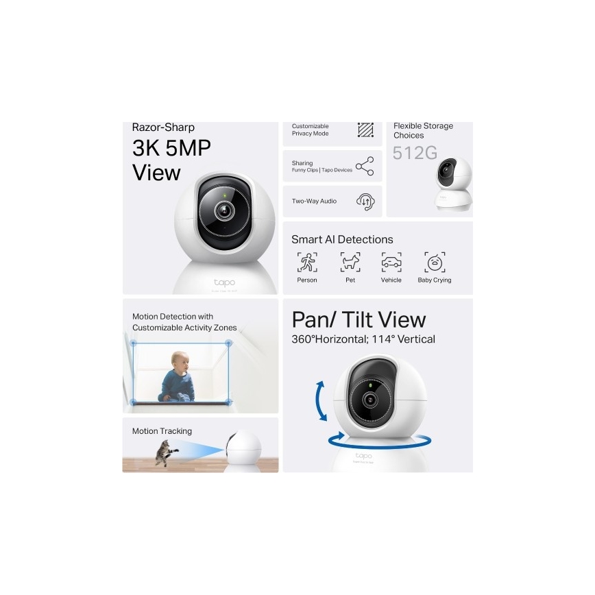 TP-Link - Slimme Wi-FI-camera Tuya