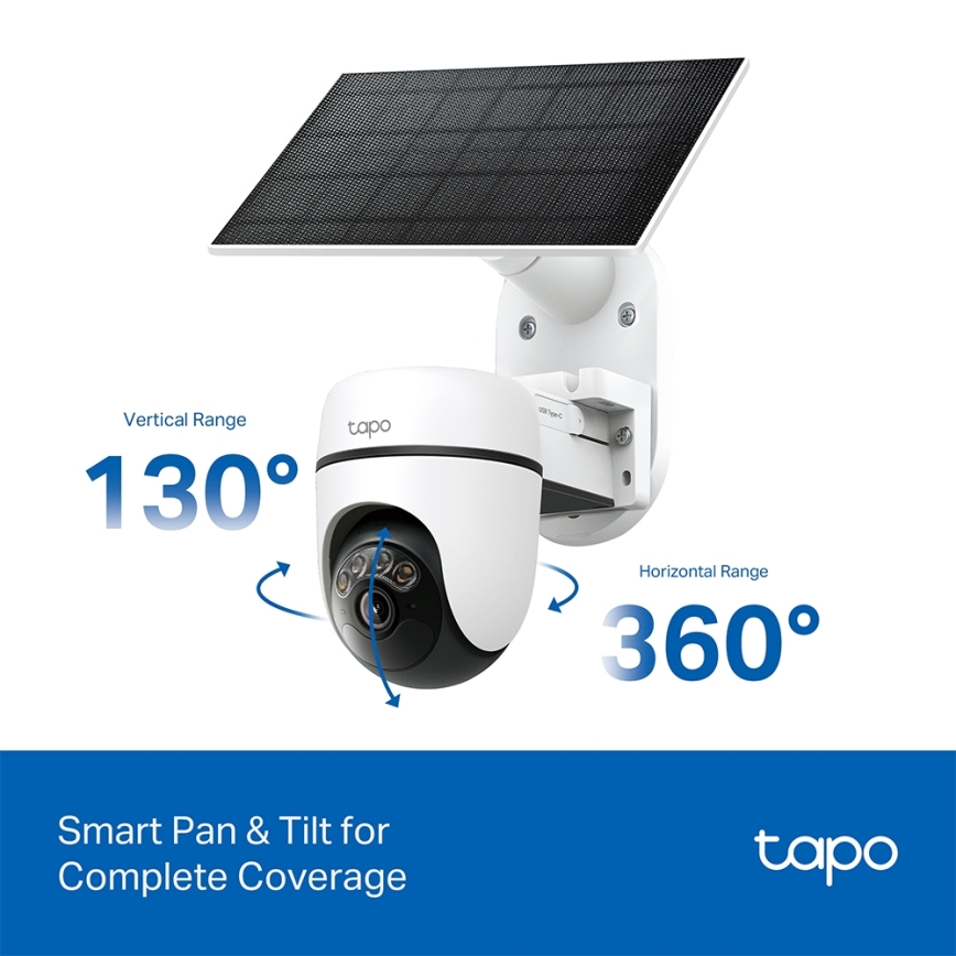 TP-Link - Slimme zonnecamera 5V IP65 Wi-Fi