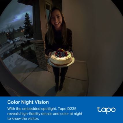 TP-Link - Sonnette vidéo intelligente 2K 10000 mAh IP66 Wi-Fi Tuya