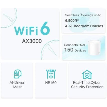 TP-Link - Système Wi‑Fi 6 maillé pour toute la maison Deco X50